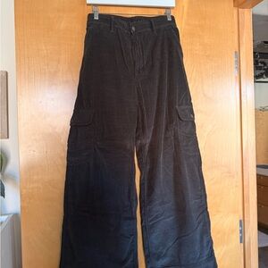 Women’s Black Corduroy Cargo Pants